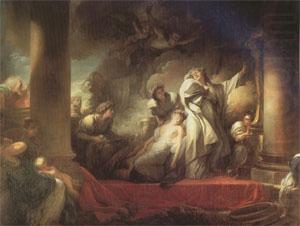 The Hight Priest Coresus Sacrifices Himself to Save Callirhoe (mk05), Jean Honore Fragonard